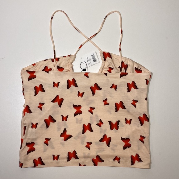 NWT Musier Paris Butterfly Paz soft stretchy jersey strappy  tank top size 40 - Picture 12 of 16